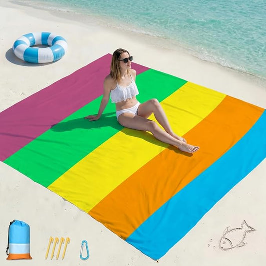 Famstar Beach Blanket Oversized Extra Large 78" X 81", Waterproof Sandproof by Famstar