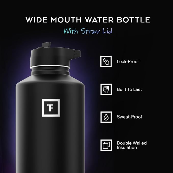 IRON °FLASK Camping & Hiking Hydration Flask - 64 oz Dark Rainbow - Image 2