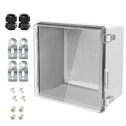 LeMotech Electrical Box, IP67 Waterproof Hinged Clear Cover Stainless Steel by LeMotech