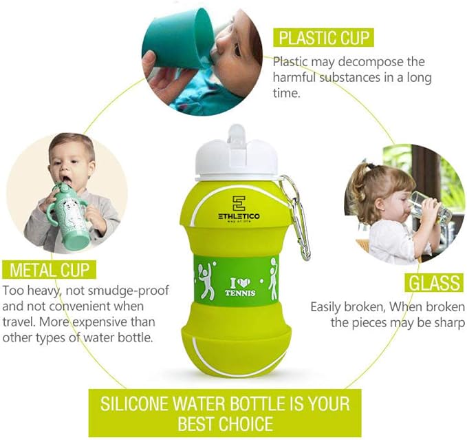 Collapsible Water Bottles with Carabiner Food Grade Sports Water Bottle - Image 6