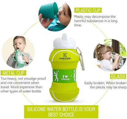 Collapsible Water Bottles with Carabiner Food Grade Sports Water Bottle - Image 6