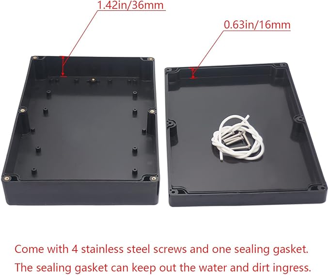 Project Box IP65 Waterproof Junction Box ABS Plastic Black Electrical Boxes DIY - Image 4