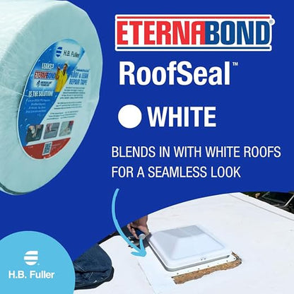 EternaBond RoofSeal White 12" x50' MicroSealant UV Stable RV Roof Seal Repair - Image 5