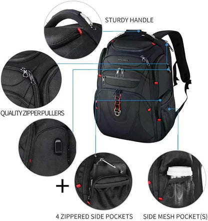 KROSER TSA Friendly Travel Laptop Backpack 17.3 inch XL Computer Backpack - Image 5