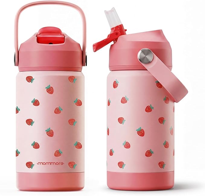 Mommore Kids Water Bottle 12 oz, Insulated Stainless Steel Water Bottle by mommore
