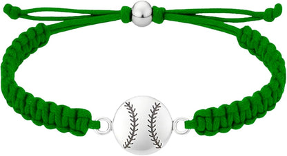Sportybella - Baseball Bracelet, Baseball Jewelry, Adjustable Braided Baseball by Sportybella