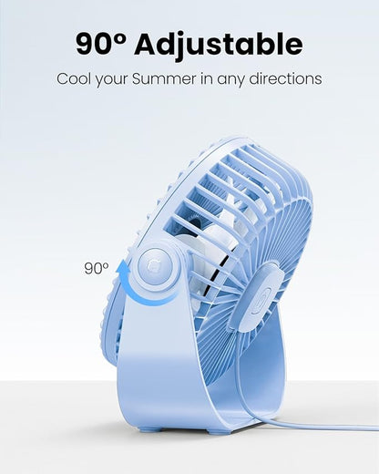 Gaiatop USB Desk Fan, 3 Speeds Strong Airflow, 5.5 Inch Portable 90° Rotate - Image 5
