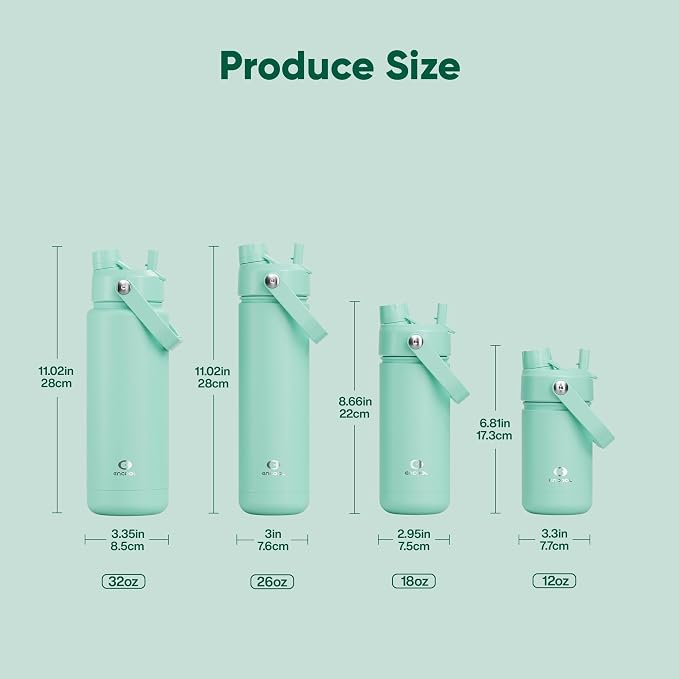 Kids Insulated Water Bottle - 12oz Stainless Steel Water Bottle with Dual Spouts - Image 6