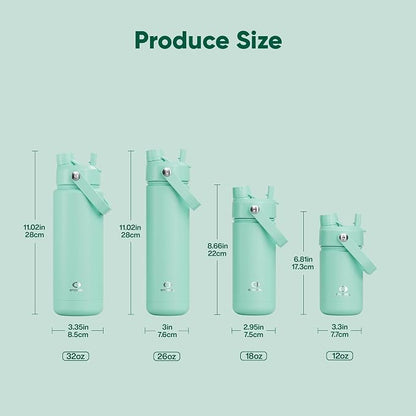 Kids Insulated Water Bottle - 12oz Stainless Steel Water Bottle with Dual Spouts - Image 6