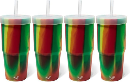 Silipint: 32oz Silicone Straw Tumbler, Unbreakable, Dishwasher Safe by Silipint