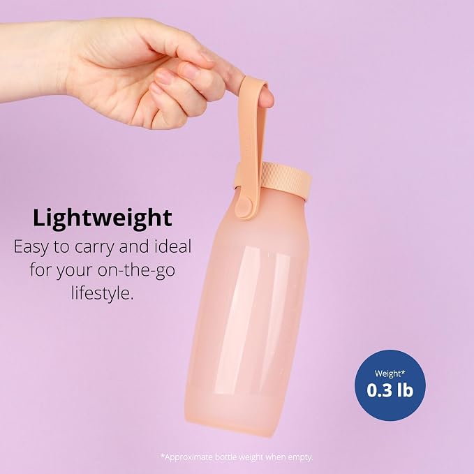 BLUE GINKGO Collapsible Water Bottle – Lightweight, Foldable Silicone Bottles - Image 4