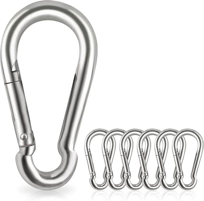 Locking Carabiner Clips, Stainless Steel Spring Snap Hook Locking Carabiner by Acquwistach