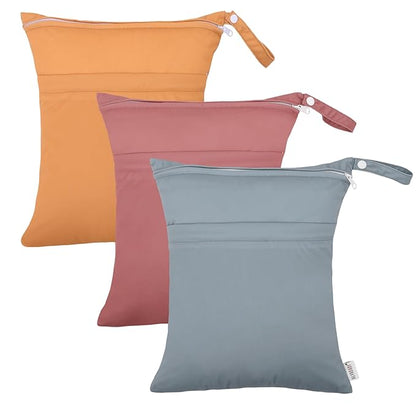 ALVABABY 3pcs Cloth Diaper Wet Dry Bags Waterproof Reusable by ALVABABY