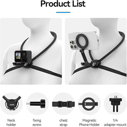 TELESIN Neck Mount Se 2.0 Combo Set, Magnetic Phone Holder - Image 8