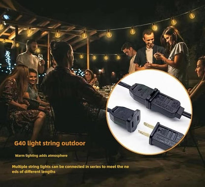 Outdoor String Light 50FT Patio Black - Image 6