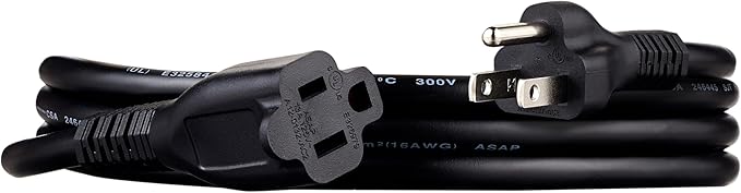 Amazon Basics Extension Cord, 3 Prong Outlet Extender, Indoor Power Cord by AmazonBasics