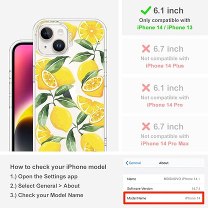 MOSNOVO for iPhone 13/14 Case | Military Grade 6.6ft Drop Tested | Clear - Image 2