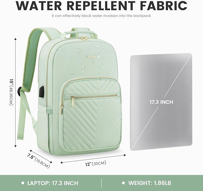 LOVEVOOK Laptop Backpack for Women 17.3 inch, Cute Womens Travel Backpack Purse - Image 4