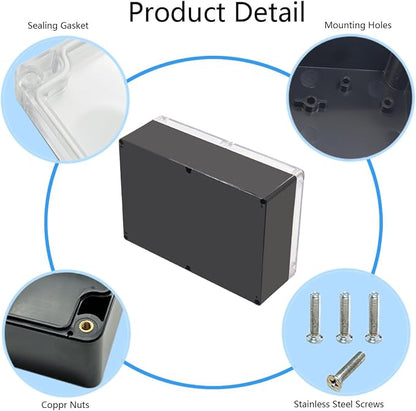 Project Box IP65 Waterproof Junction Box ABS Plastic Black Electrical Boxes DIY - Image 5
