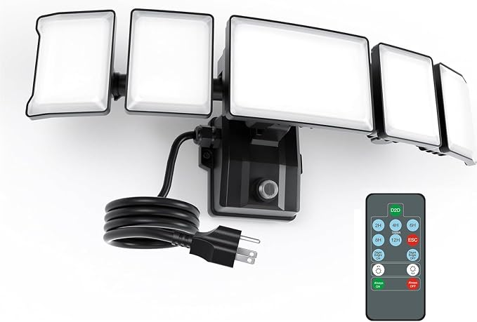 Olafus 120W Plug in Flood Lights Dusk to Dawn LED Outdoor Light by Olafus