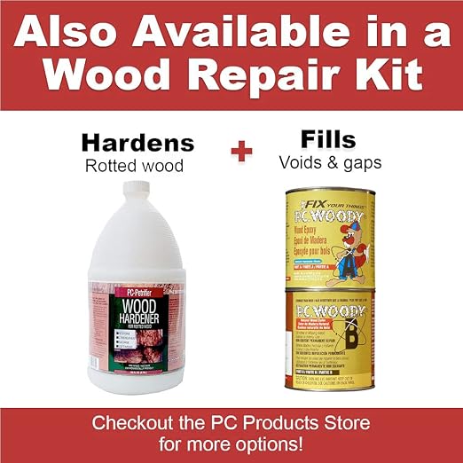 PC-Products Wood Repair Epoxy Paste and Wood Hardener Kit, PC-Woody 96 oz and - Image 2
