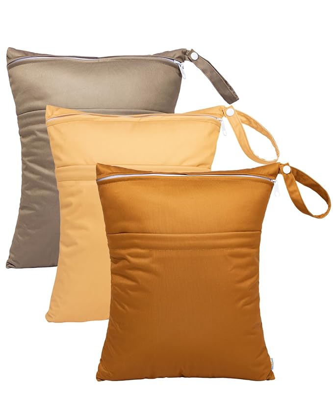 babygoal Wet Dry Bags for Baby Cloth Diapers, Washable Travel Bags, Gym Bag for by babygoal