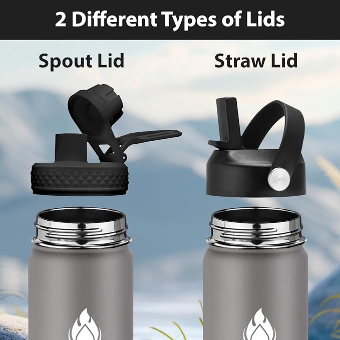SENDESTAR Stainless Steel Water Bottle, Wide Mouth 32 oz Water Bottle - Image 2