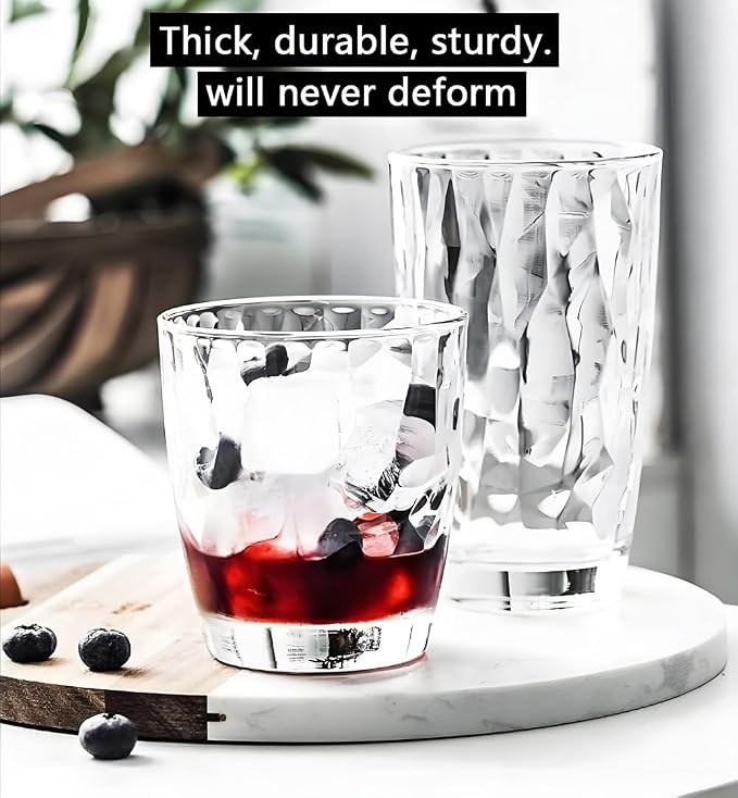 15 Oz Unbreakable Tritan Drinking Glasses Shatterproof Acrylic Glasses - Image 3