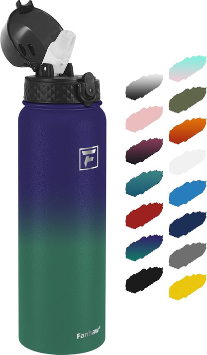 Fanhaw 32 oz Insulated Stainless Steel Water Bottle by FANHAW