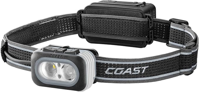 Coast RL20R 1000 Lumen Tri-Color LED Rerchargeable Headlamp by Coast
