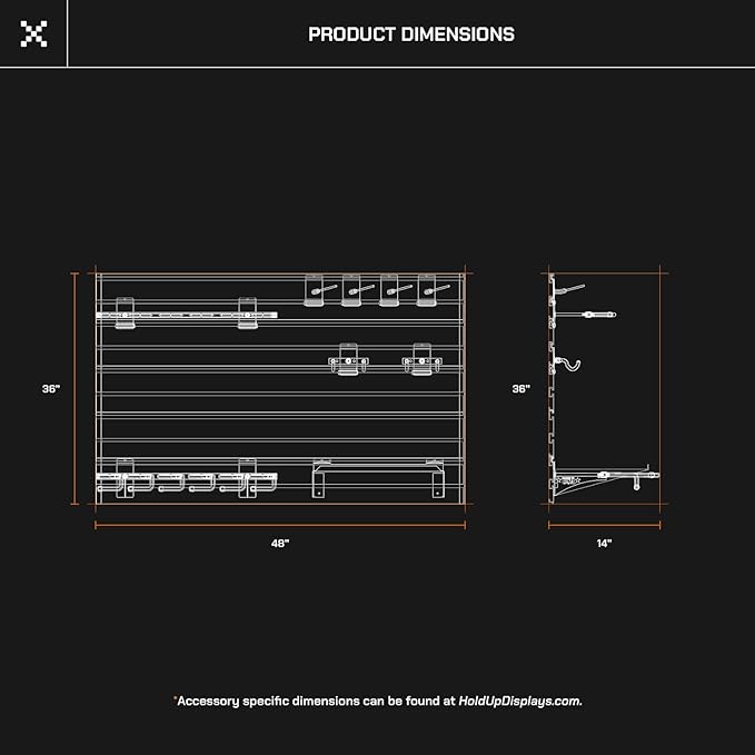 Hold Up Displays Gun Wall Mount Display, Modular Tactical Wall - Image 6