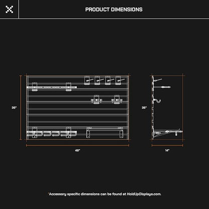Hold Up Displays Gun Wall Mount Display, Modular Tactical Wall - Image 6