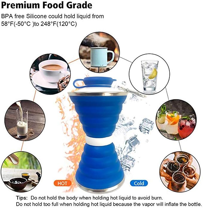 Collapsible Water Bottle, Camping Cup - Image 4