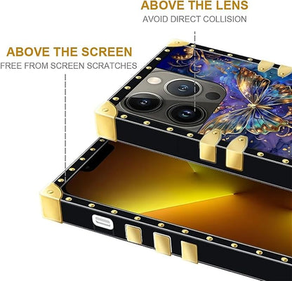 Compatible with iPhone 13 Pro Max Case, Glistening Golden Butterfly Vibrant - Image 6