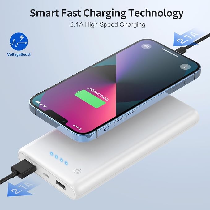 Portable Charger Power Bank 25, 5V/3A USB C in&Out Fast Phone Charging - Image 6