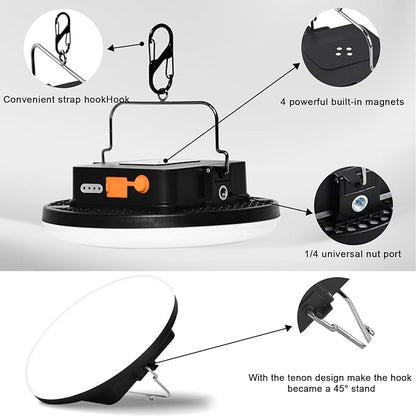 IODOO 16500mAh 60W Rechargeable Camping Light - Image 4