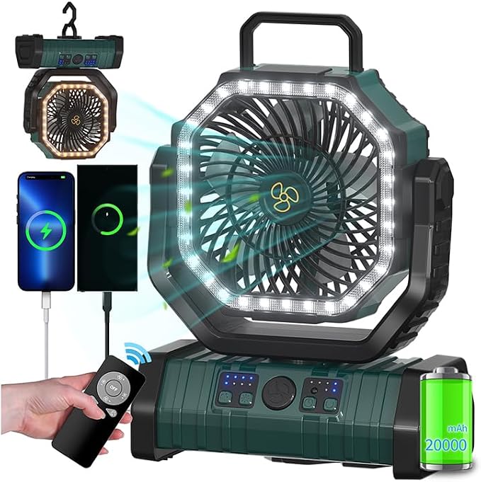 ADUST Camping Battery Operated Powered Fan by ADUST