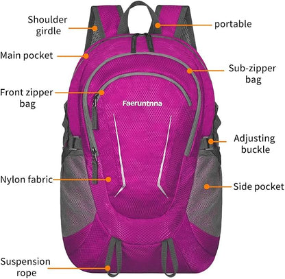 30L Large capacity Lightweight Packable Foldable Backpack，women and men Hiking - Image 6