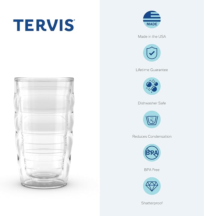 Tervis Clear & Colorful Tabletop 10oz Made in USA Double Walled Insulated - Image 3
