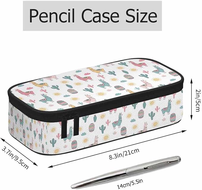 Llama Camels Pencil Case Cactus Alpacas Cacti Plants Animal Pencil Bag Pen - Image 2