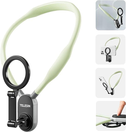 TELESIN Magnetic Neck Mount for Phones, Cell Phone Holder Stand Hanging on Neck by telesin