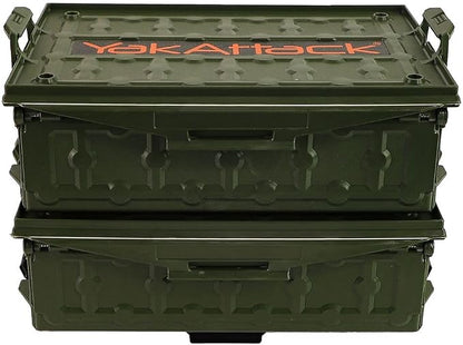 YakAttack TracPak Combo Kit – Ranger Grey | 2 Stackable Storage Boxes + Quick - Image 2