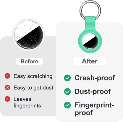 Linsaner Case for AirTag 2nd Gen & 1st Gen, Silicone Holder Keychain Key Ring - Image 2