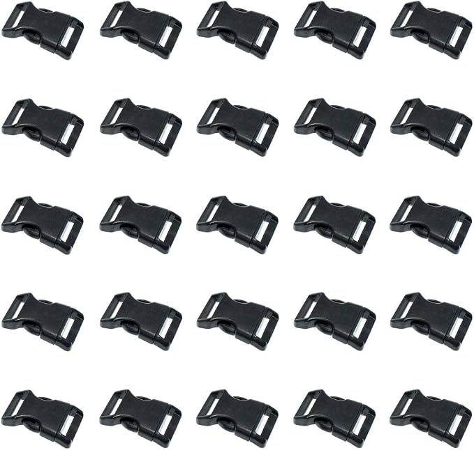 Black Plastic Side Release Buckles by ParacordPlanet