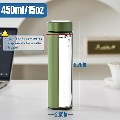 PARACITY Insulated Water Bottle, 15 oz Stainless Steel Water Bottles, Double - Image 8