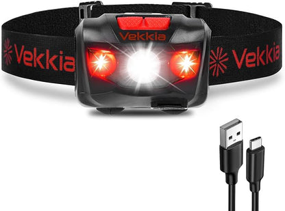 Vekkia LED Headlamp Rechargeable by Vekkia