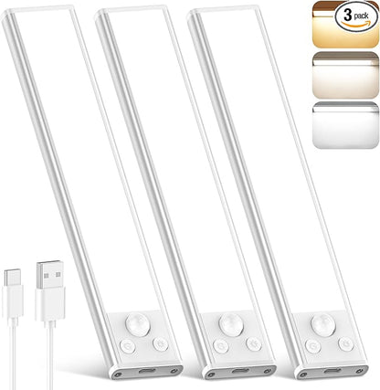 10 Inch Under Cabinet Lights, 2200mAh Rechargeable Battery Operated Motion by Brightever