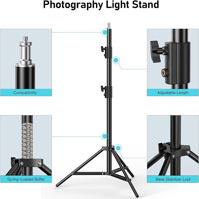 Photography Light Stand, Wedding Outdoor Video Shooting （2 Pack） - Image 6
