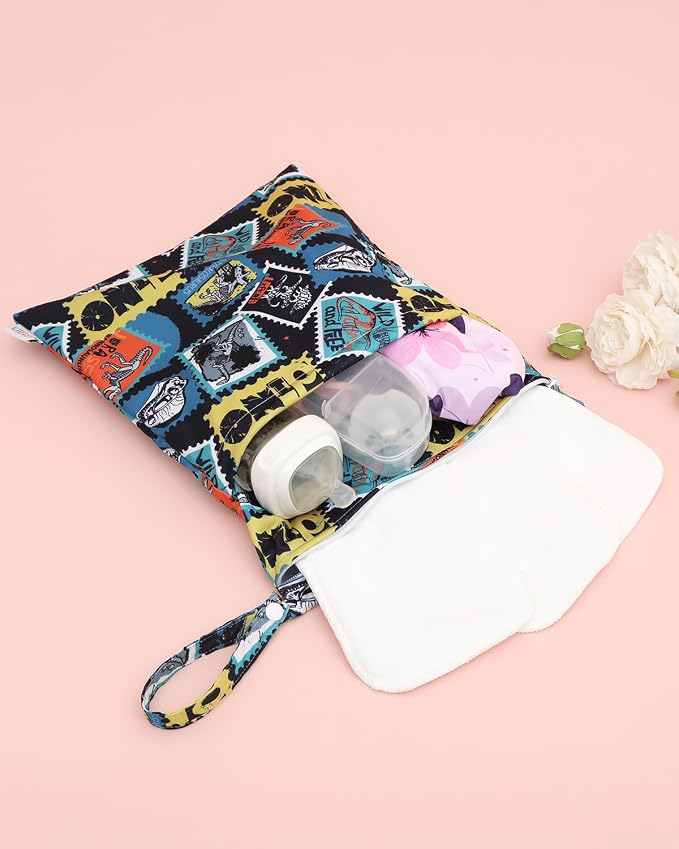 ALVABABY 3 Cloth Diaper Wet Dry Bags Waterproof Reusable - Image 5
