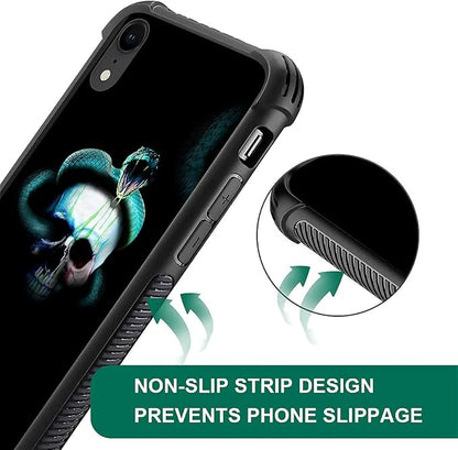 for iPhone XR Case, Skeleton Winding Snake Pattern Graphic Design Girl Boy Soft - Image 5